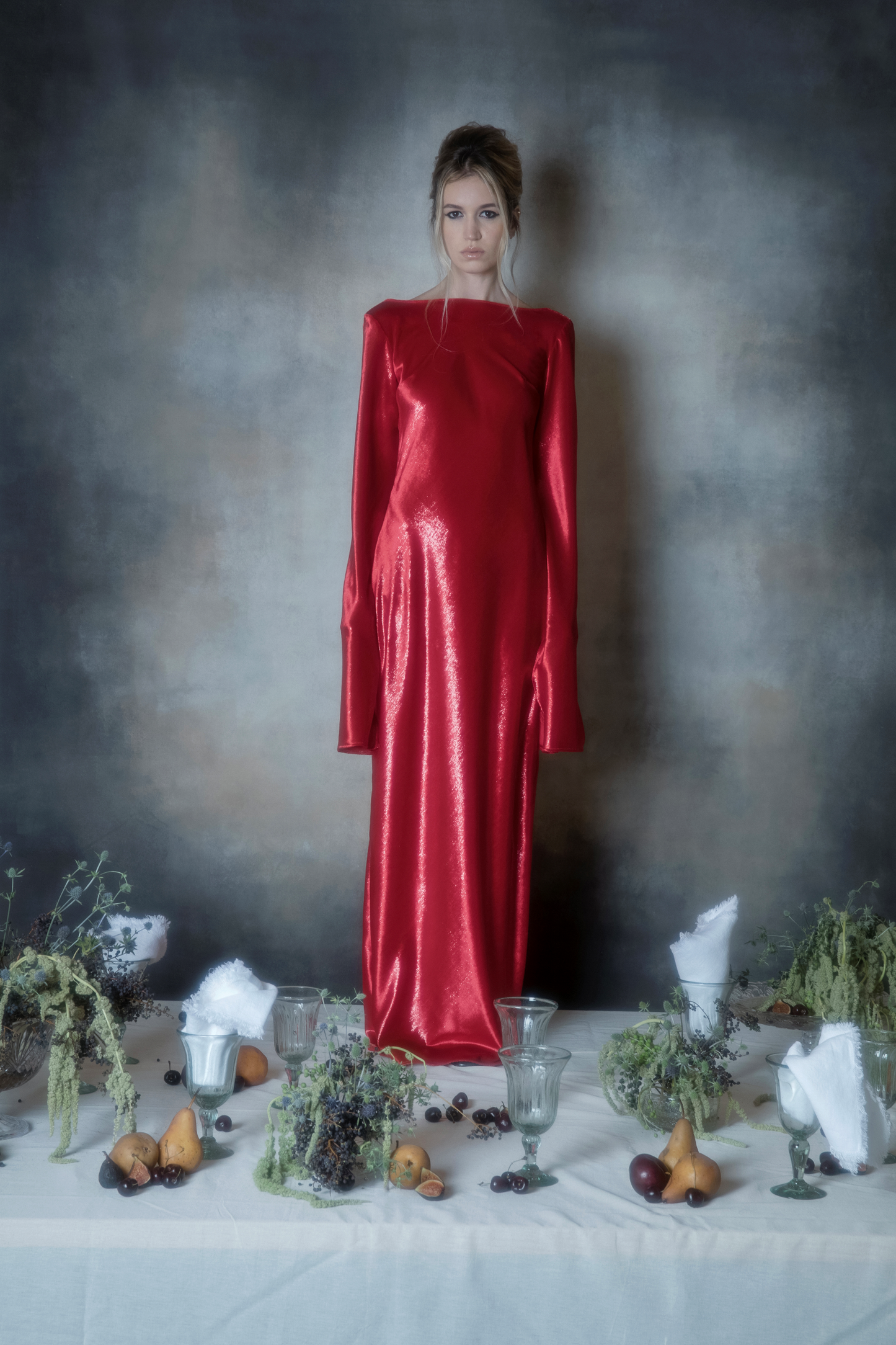 MIRROR VELVET DRESS